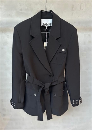 Future twill suiting blazer Sort A1020025 Ganni 